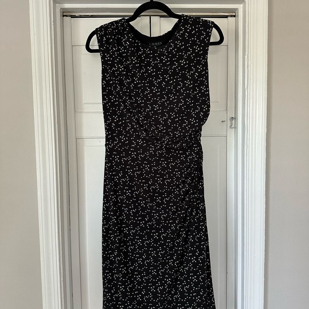 Lauren Ralph Lauren Black and White Sleeveless Sheath Dress